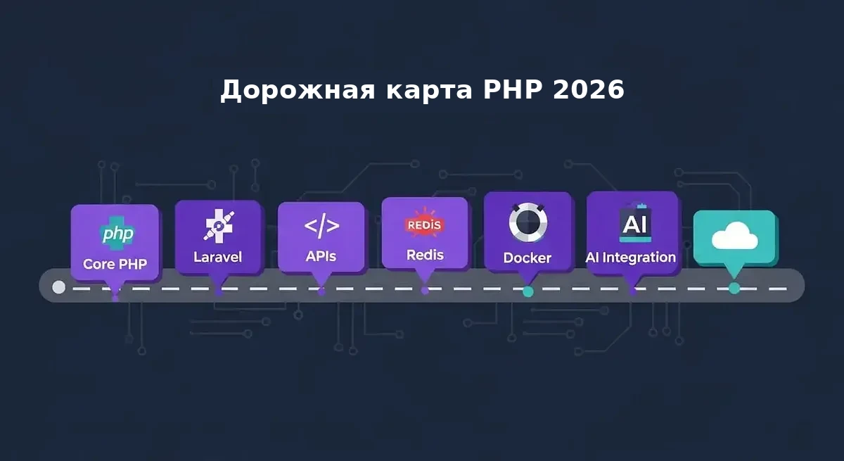 Дорожная карта PHP-разработчика 2026: от Core PHP до бэкенда на базе AI