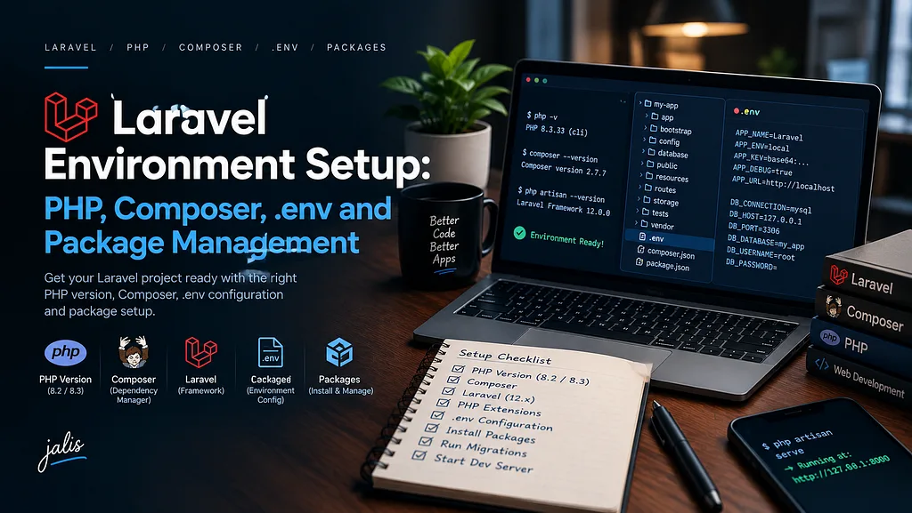 Настройка окружения Laravel: PHP, Composer, .env и управление пакетами