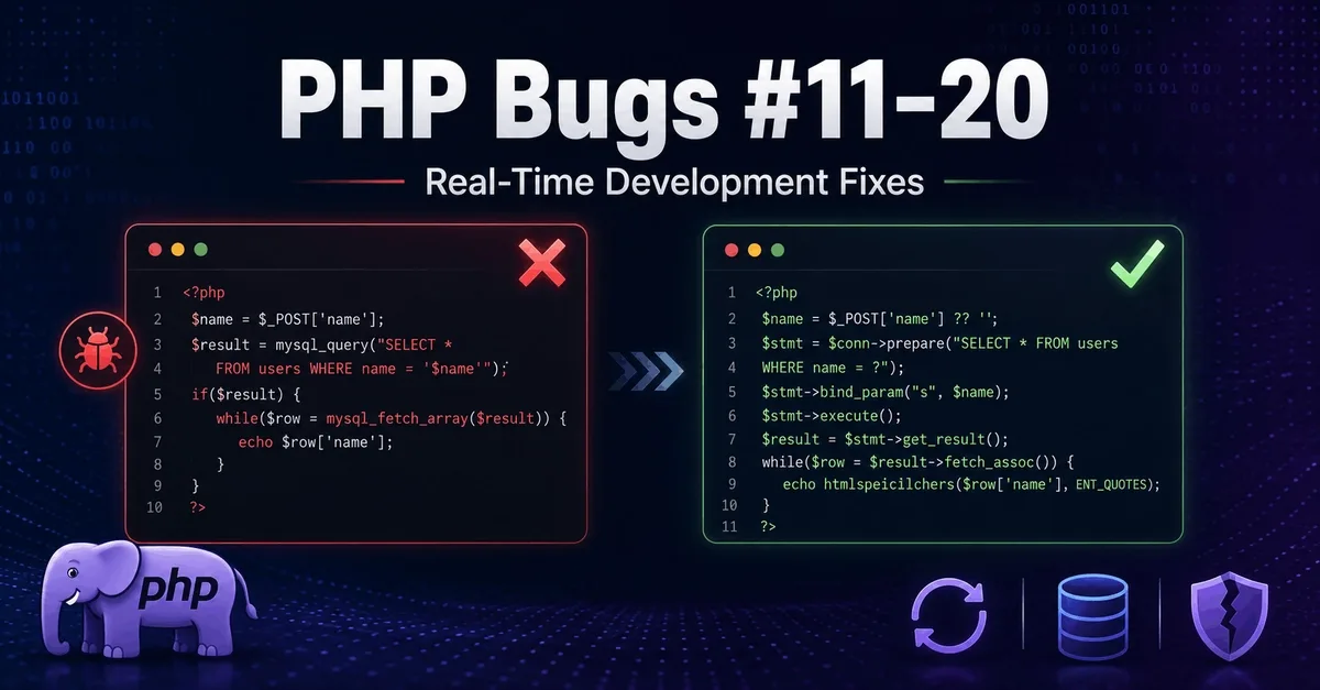 10 ошибок PHP, которые ломают реальные проекты — и как их исправить (часть 2)